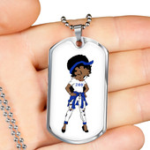 Zeta Phi Beta Military Dog Tag Necklace Sexy Girl