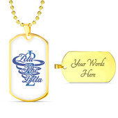 Zeta Phi Beta Military Dog Tag Necklace Style