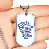 Zeta Phi Beta Military Dog Tag Necklace Style