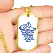 Zeta Phi Beta Military Dog Tag Necklace Style