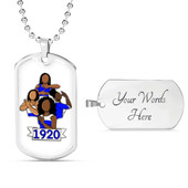 Zeta Phi Beta Military Dog Tag Necklace Sisterhood