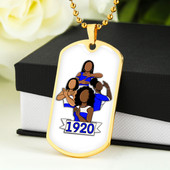 Zeta Phi Beta Military Dog Tag Necklace Sisterhood