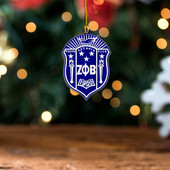 Zeta Phi Beta Acrylic And Wooden Ornament Crest