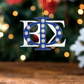 Phi Beta Sigma Acrylic And Wooden Ornament Greek Diamond