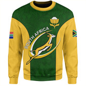 South Africa Sweatshirt Rugby Protea Flower