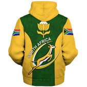 South Africa Sherpa Hoodie Rugby Protea Flower