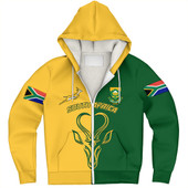 South Africa Sherpa Hoodie Circle Style
