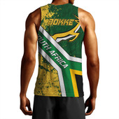 South Africa Tank Top Bokke Flag Gunge Background