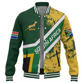 South Africa Baseball Jacket Bokke Flag Gunge Background