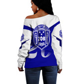 Zeta Phi Beta Off Shoulder Sweatshirt Dringking Style