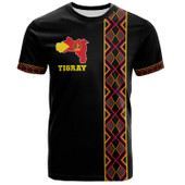 Tigray T-Shirt - Africa Maps Africa Pattern Black T-Shirt