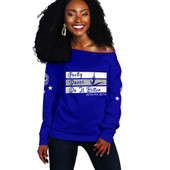 Zeta Phi Beta Off Shoulder Sweatshirt Pretty Doves