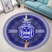 Zeta Phi Beta Round Rug Lovene