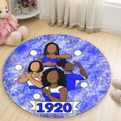 Zeta Phi Beta Round Rug Sisterhood