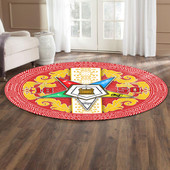 Order of the Eastern Star Round Rug Royal