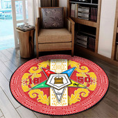 Order of the Eastern Star Round Rug Royal