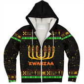 Kwanzaa Sherpa Hoodie Africa Culture Pattern Christmas