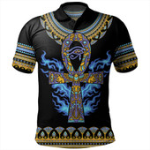 Egyptian Polo Shirt Ankh Ft Eye Of Ra