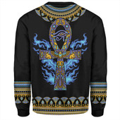 Egyptian Sweatshirt Ankh Ft Eye Of Ra