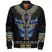 Egyptian Zipper Bomber Jackets Ankh Ft Eye Of Ra