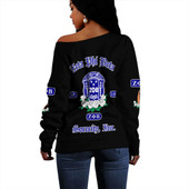 Zeta Phi Beta Off Shoulder Sweatshirt Sorority Pearl And Dove