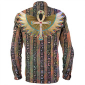 Egyptian Long Sleeve Shirt Symbols Pattern Art Design
