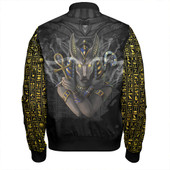 Egyptian Zipper Bomber Jackets Anubis In Black