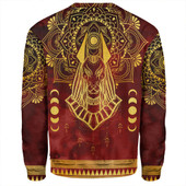 Egyptian Sweatshirt Anubis Pattern In Red