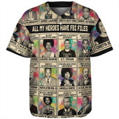 Black History Baseball Shirt All My Heroes Have FBI Files