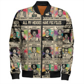 Black History Zipper Bomber Jackets All My Heroes Have FBI Files