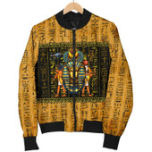 Egyptian Zipper Bomber Jacket - African Patterns Mysteries Of Ancient Egypt Zipper Bomber Jacket