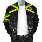 Jamaica Zipper Bomber Jacket - African Patterns Jamaica Flag Color Zipper Bomber Jacket