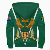 South Africa Sherpa Hoodie Coat Of Arms