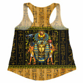Egyptian Women Racerback Tank - African Patterns Mysteries Of Ancient Egypt Women Racerback Tank