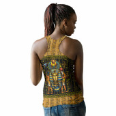 Egyptian Women Racerback Tank - African Patterns Mysteries Of Ancient Egypt Women Racerback Tank