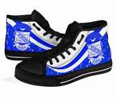 Phi Beta Sigma High Top Shoes - Fraternity Greek Alphabet Symbols High Top Shoes