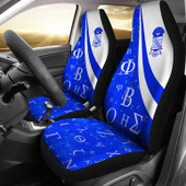 Phi Beta Sigma Car Seat Cover - Fraternity Greek Alphabet Symbols Car Seat Cover