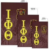 Iota Phi Theta Area Rug - Fraternity Black Roots Area Rug