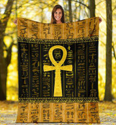Egyptian Blanket - African Patterns Ankh Egypt Blanket