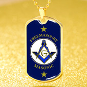 Freemasonry Military Dog Tag Masonic Crest Logo