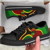 African Low Top Shoes – Africa Flag Panther Power Low Top Shoes