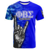 Phi Beta Sigma T-Shirt - Custom Fraternity Hand Gesture Camouflage Patterns T-Shirt