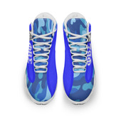 Phi Beta Sigma High Top Basketball Shoes J 13 - Fraternity Hand Gesture Camouflage Patterns High Top Sneakers J 13