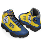 Sigma Gamma Rho High Top Basketball Shoes J 13 - Sorority Poodle With Hand Gesture High Top Sneakers J 13