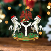 Nigeria Wood Acrylic Ornament Coat Of Arms Christmas Hat