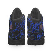 Zeta Phi Beta High Top Basketball Shoes J 13 - Sorority Zeta Phi Beta Rose Patterns and Hand Sign High Top Sneaker J 13