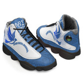 Phi Beta Sigma High Top Basketball Shoes J 13 - Fraternity Ornamental Floral Greek Alphabets High Top Sneakers J 13