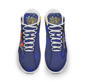 Sigma Gamma Rho High Top Basketball Shoes J 13 - Sorority Sigma Girl with Pearl and Rose High Top Sneakers J 13