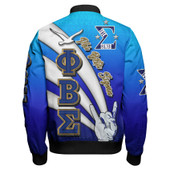 Phi Beta Sigma Zipper Bomber Jacket - Custom Phi Beta Sigma GOMAB 1914 Zipper Bomber Jacket