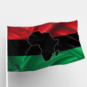 Pan-Afrikan Flag - Pan-Afrikan Flag With Map